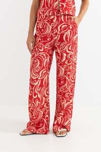 Kai Floral Wide Leg Pant Pink