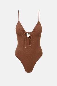 New Swim Arrivals: Sunset Tie Front One Piece