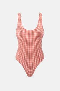 New Swim Arrivals: Lola Check Scoop Neck One Piece