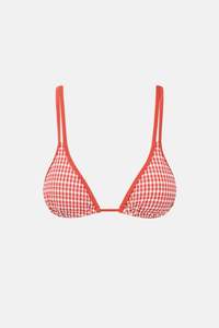 New Swim Arrivals: Lola Check Double Strap Slide Tri Top