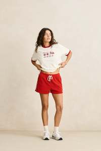 Womens New Arrivals: Oceanview Ringer Tee Cherry