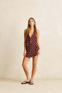 Womens New Arrivals: Polka Halter Top Cafe