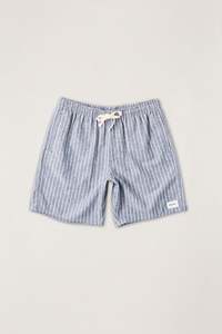 Mens New Arrivals: Linen Pin Stripe Jam Indigo