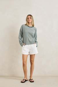 Womens New Arrivals: Lexi Stripe Long Sleeve Top Pine