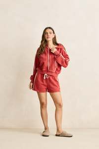 Womens New Arrivals: Sun Wash Terry Short Washed Red