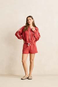 Womens New Arrivals: Sun Wash Terry Full Zip Hoodie Washed