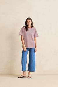 Essential Stripe Ss T-Shirt Red