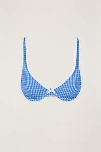 Lola Check Underwire Top Blue