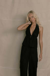 Womens Clothing Sale: Cove Halter Top Black