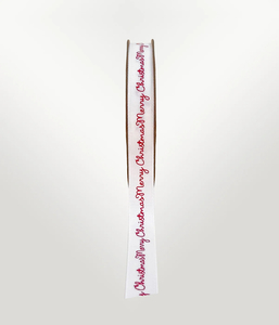 Products: Printed Grosgrain Ribbon Merry Christmas Script