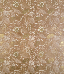 Printed Ribbed Kraft Wrap Paper Dandy Flowers