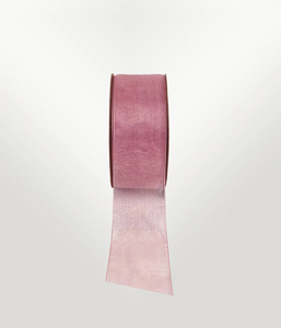 Products: WOVEN EDGE ORGANZA RIBBON ROSE PINK - Ribbon & Blues
