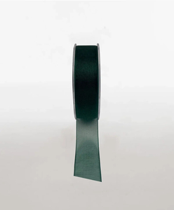 WOVEN EDGE ORGANZA RIBBON HUNTER GREEN - Ribbon & Blues