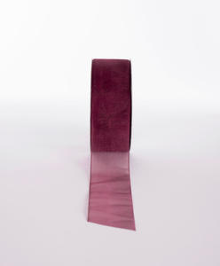 WOVEN EDGE ORGANZA RIBBON BURGUNDY - Ribbon & Blues