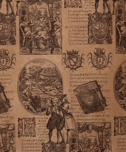 Products: PRINTED KRAFT WRAPPING PAPER ITALIAN RENAISANCE NATURAL - Ribbon & Blues