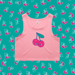 FEMALE'S PINK CROP SINGLET - Rice Rice Baby
