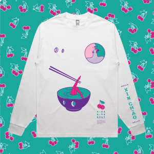 Products: STEAM'N HOT UNISEX WHITE LONG SLEEVE - Rice Rice Baby