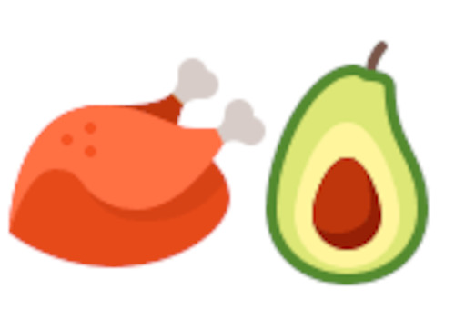 school: Teriyaki Chicken Avocado Sushi