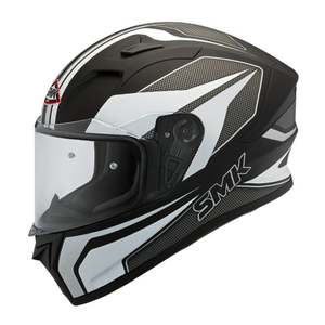 Road Helmets: SMK Stellar Dynamo Helmet - Matte Black / White / Grey