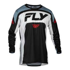 Off-Road Jerseys: FLY Racing Lite Jersey - Black / White / Denim Grey