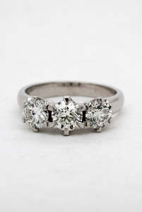 Platinum Three Stone Diamond Ring