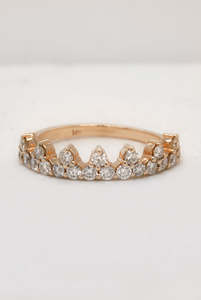 Yellow Gold Diamond 'Tiara' Ring