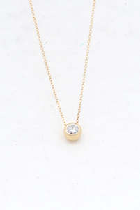 Necklaces And Pendants: Bezel set diamond pendant