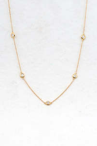Necklaces And Pendants: Bezel set diamond necklace