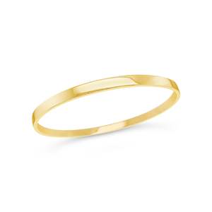 Bangles And Bracelets: 9ct Yellow Gold Flat Bangle