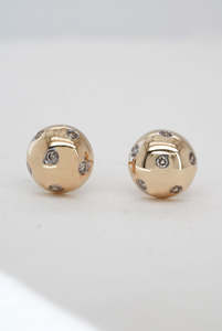 Shot Set Diamond Stud Earrings