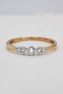 Three Stone Diamond Band