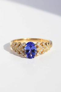 Rings: Fancy Tanzanite & Diamond Ring