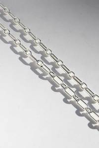 Sterling Silver Solid Figaro Paperlink Necklace