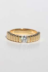 Rings: Lab-grown Ribbed Diamond Ring