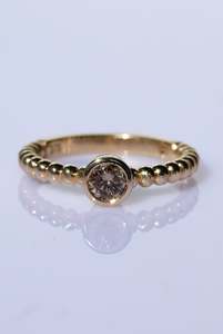 Natural Champagne Diamond Ring