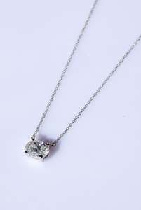 Oval East-West Lab-Grown Diamond Pendant