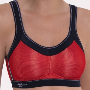 Lingerie: Anita non-wired moulded momentum sports bra 5529 red blue
