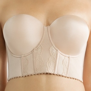 Elissa strapless longline bra nude