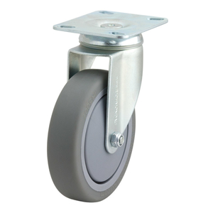 150mm Institutional Rubber Swivel Zinc Durolite Castor (S6104) - Richmond Rollin&hellip;