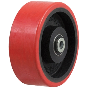 200mm Polyurethane Tyred Cast Iron Centred Wheel 1" Axle Diameter (PU896-1) - Ri&hellip;