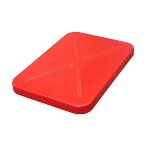 Products: Red Lid to suit 150L Tapered Rotationally Moulded Plastic Tubs (RTR150RLID) - Richmond Rolling Solutions NZ