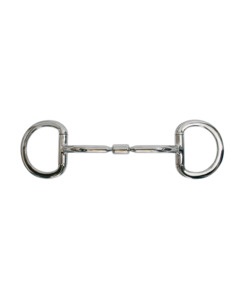 Platinum Stainless Steel Eggbutt With Roller - Horse-Bits : Richmond Saddlery - Platinum YES