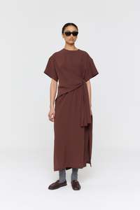 Diana Dress  AW26 Red Brown