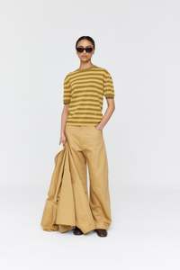 Francisco Knit Tee AW26 Sand + Khaki