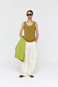 Hans Tank  AW26 Olive + Lime