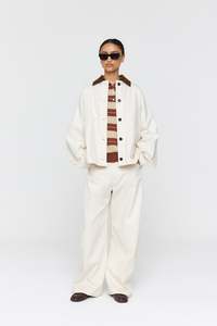 Franco Jacket  AW26 Ivory + Tobacco Cord