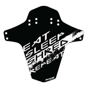 Shred: Mud guard Eat, Sleep, Shred, Repeat Black White