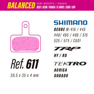 Brake Pads: Less Brakes Shimano Balanced 611