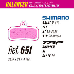 Brake Pads: Less Brakes Shimano Balanced 651