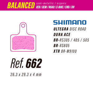 Brake Pads: Less Brakes Shimano Balanced 662